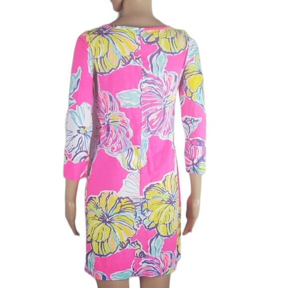 Lilly Pulitzer Marlowe Swept By the Tide Pink Tropical Dress - Picture 3 of 6